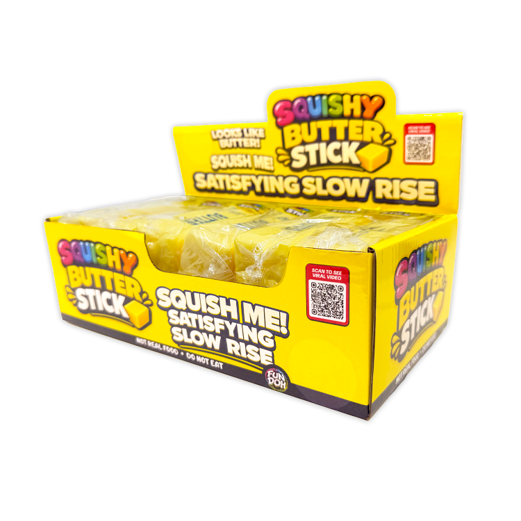 Fun Doh 6" Butter Stick Slow Rise Fidget Toy - 12/Display: Wholesale Price