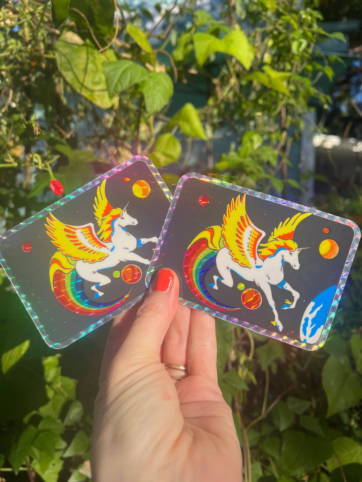 Pegasus Glitter STICKER 4 Inch