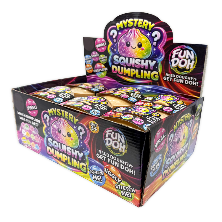 Fun Doh Mystery Dumpling Squishies | 12-Piece Retail Display: Wholesale Price