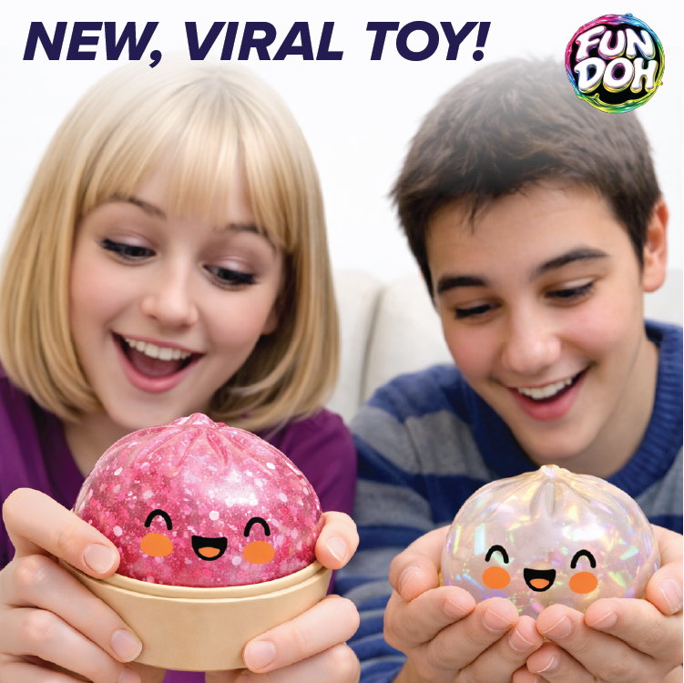 Fun Doh Mystery Dumpling Squishies | 12-Piece Retail Display: Wholesale Price