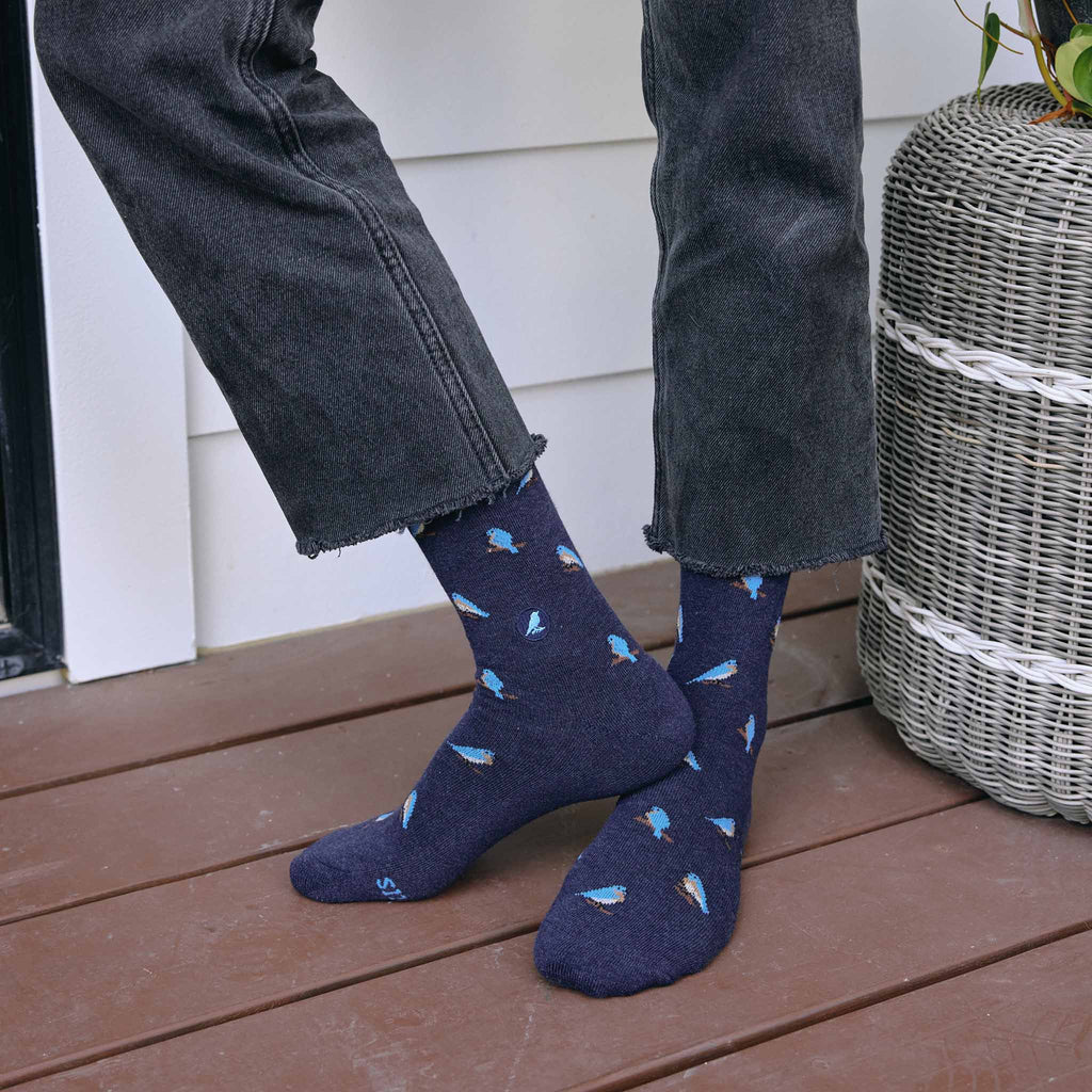 Socks that Protect Bluebirds  | Gifts for Bird Watchers: Medium