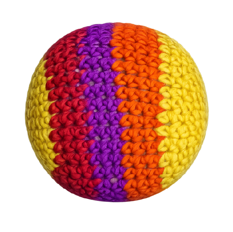 Extreme Retro Hand-Knitted Kick Pouch Footbag - 12/Display: Wholesale Price
