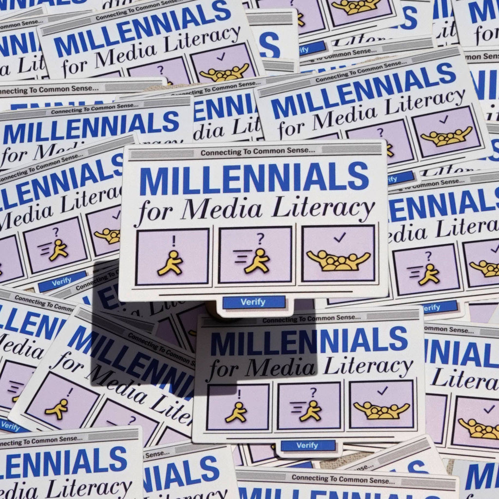 "Millennials for Media Literacy Sticker