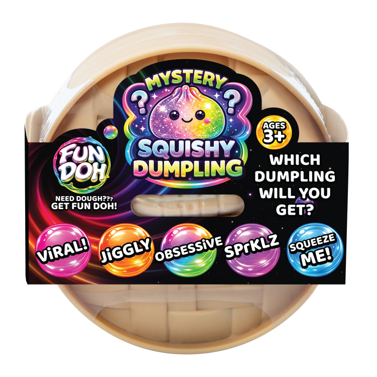 Fun Doh Mystery Dumpling Squishies | 12-Piece Retail Display: Wholesale Price