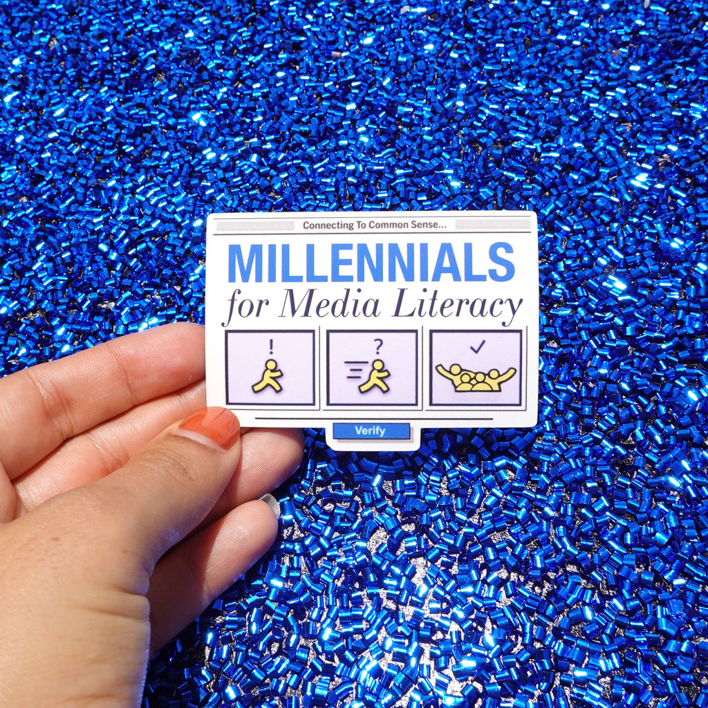 "Millennials for Media Literacy Sticker