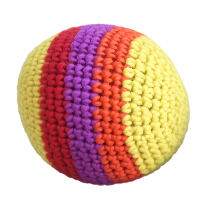 Extreme Retro Hand-Knitted Kick Pouch Footbag - 12/Display: Wholesale Price