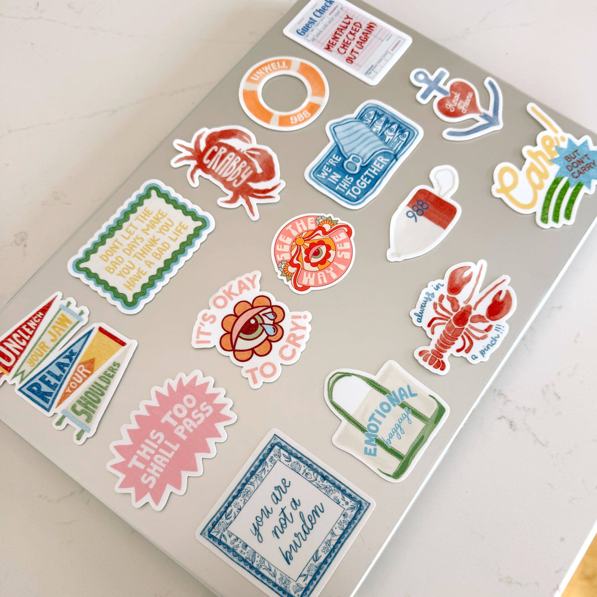 Unclench Your Jaw, Relax Your Shoulders Sticker