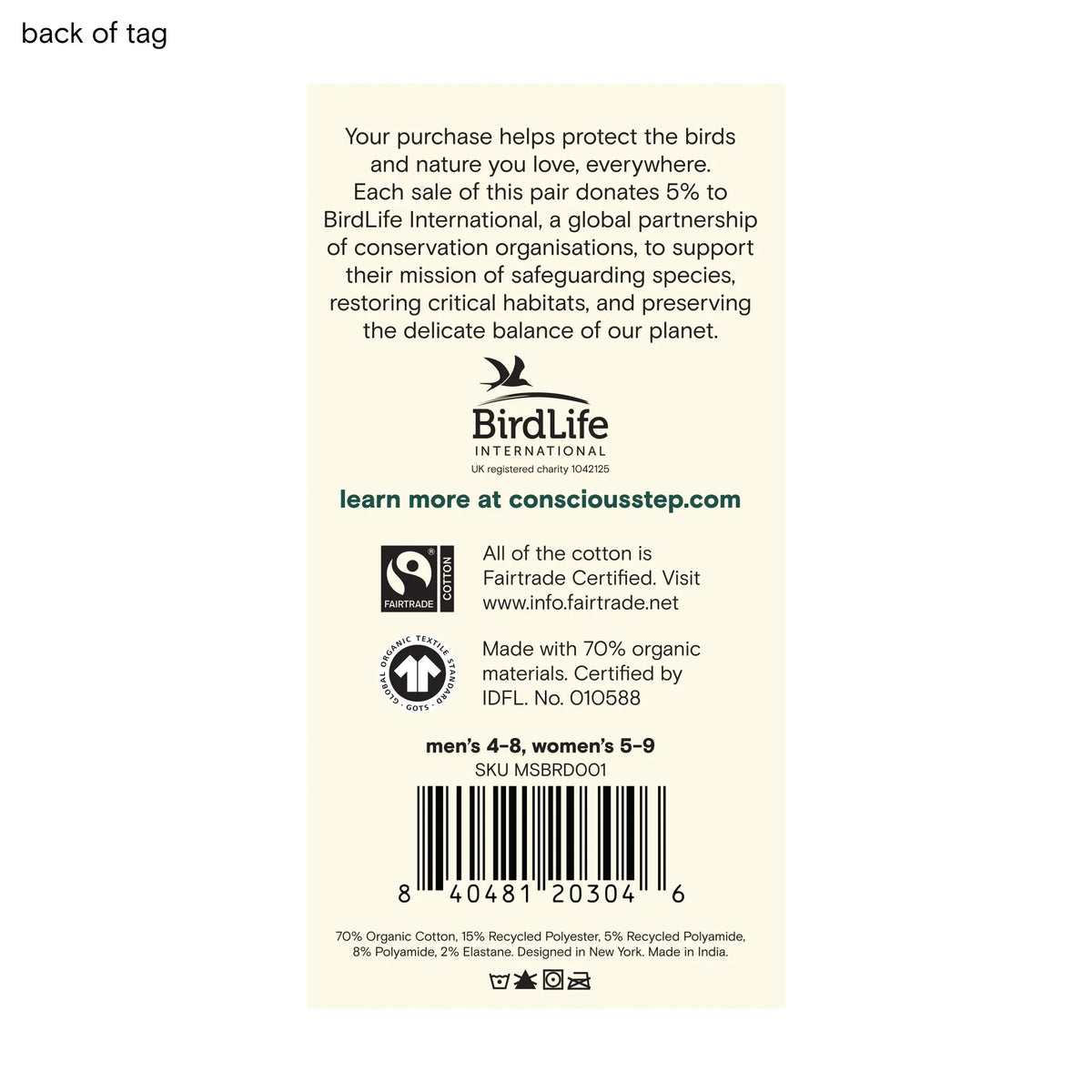 Socks that Protect Goldfinches  | Gifts for Bird Watchers: Medium