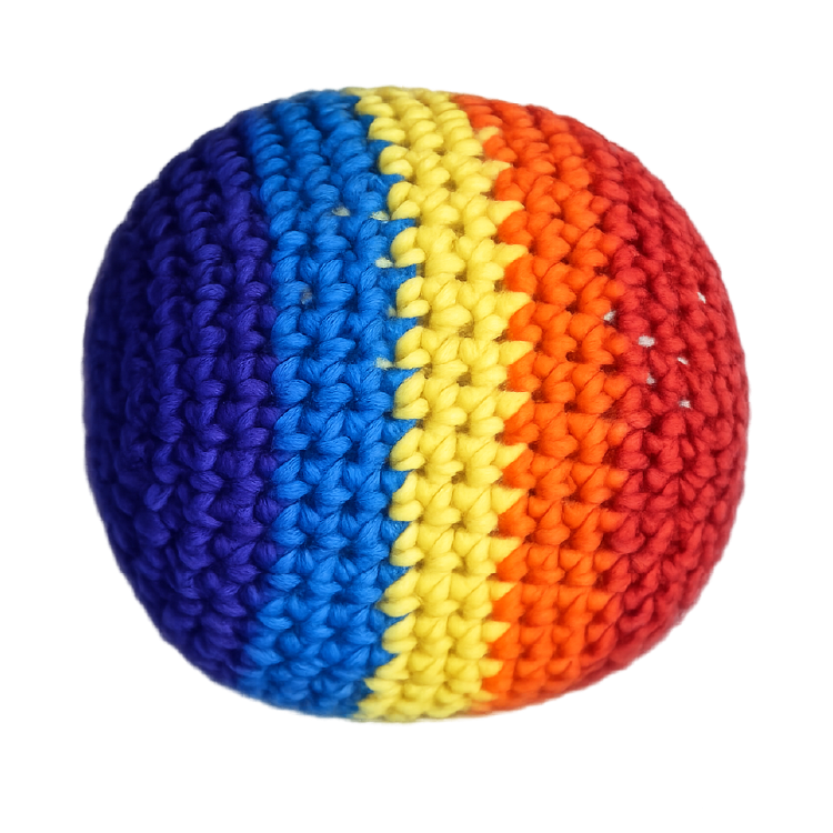 Extreme Retro Hand-Knitted Kick Pouch Footbag - 12/Display: Wholesale Price