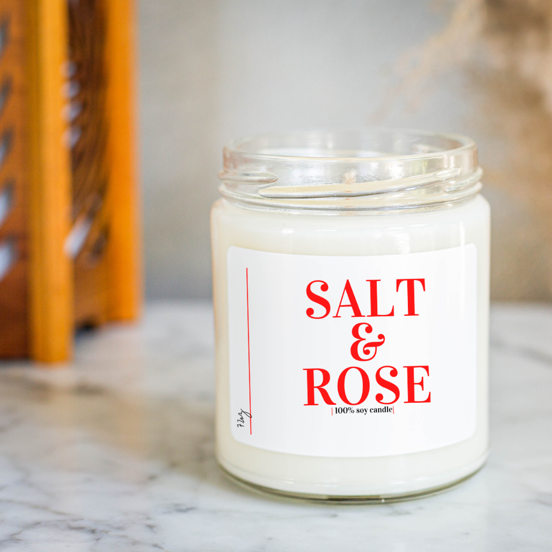 SALT & ROSE SOY CANDLE|EVERY DAY SOY CANDLE| 100% SOY CANDLE