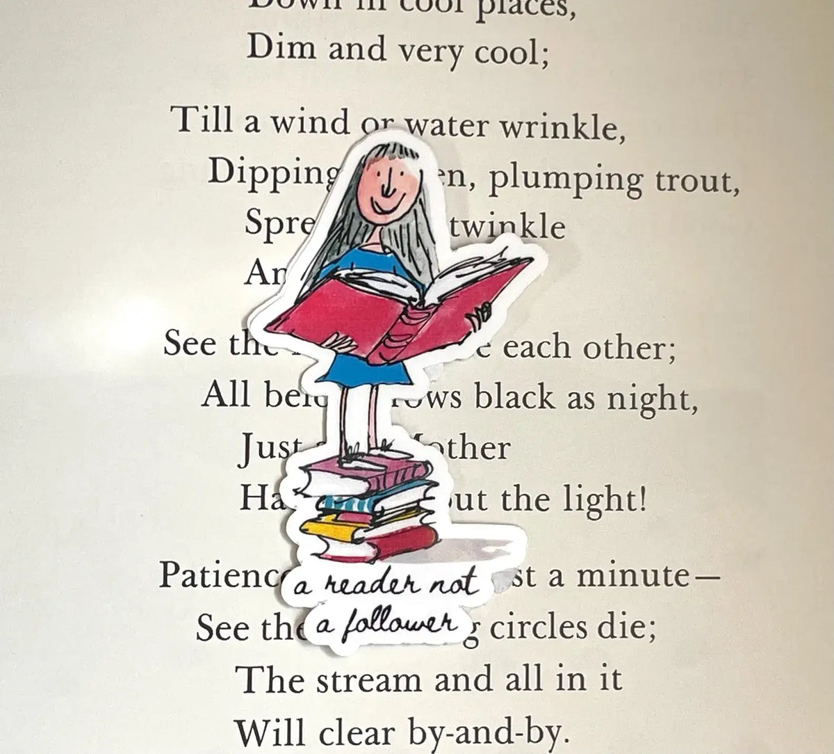 Matilda Sticker: Waterproof Vinyl Storybook Decal Roald Dahl
