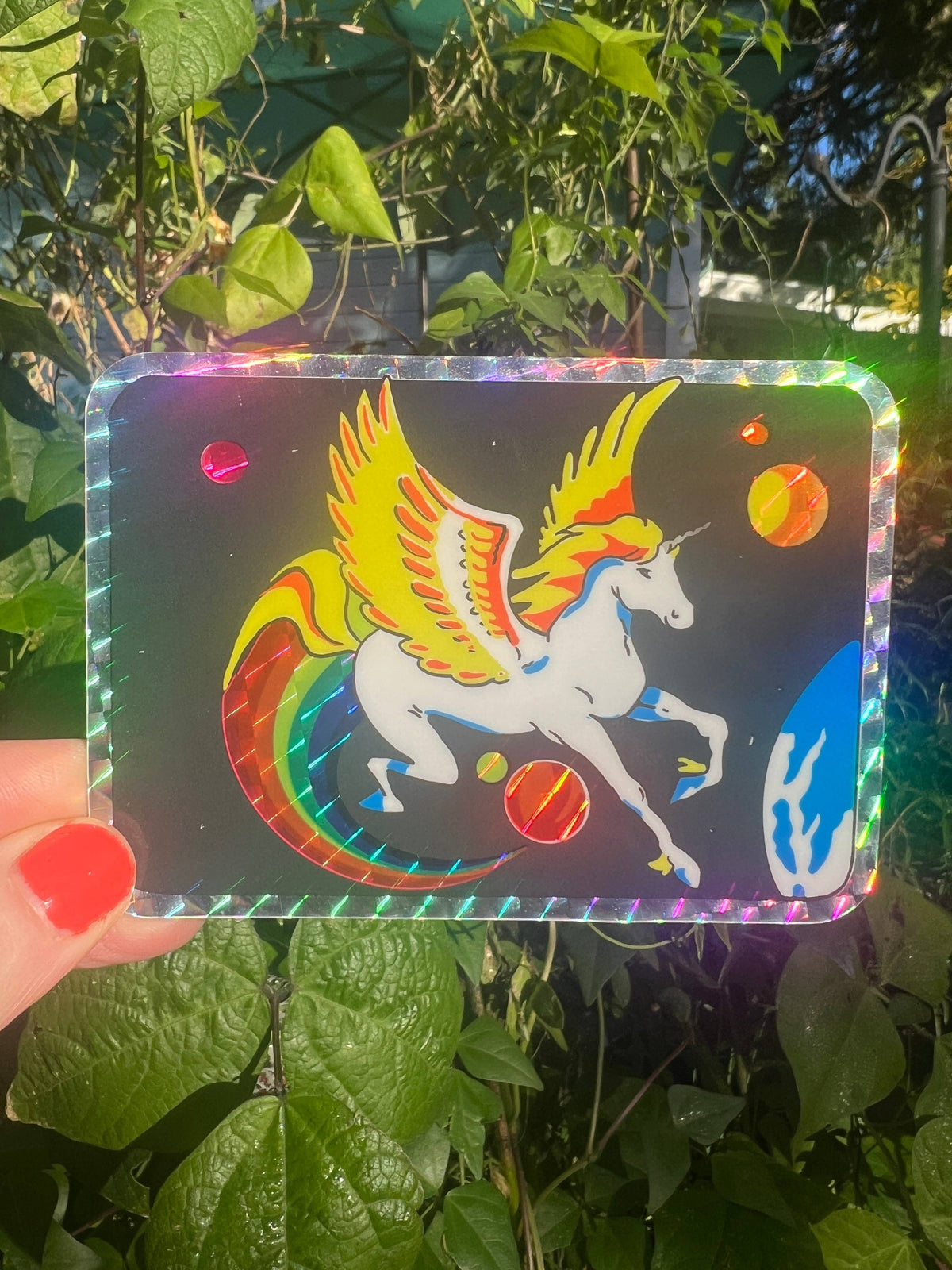 Pegasus Glitter STICKER 4 Inch