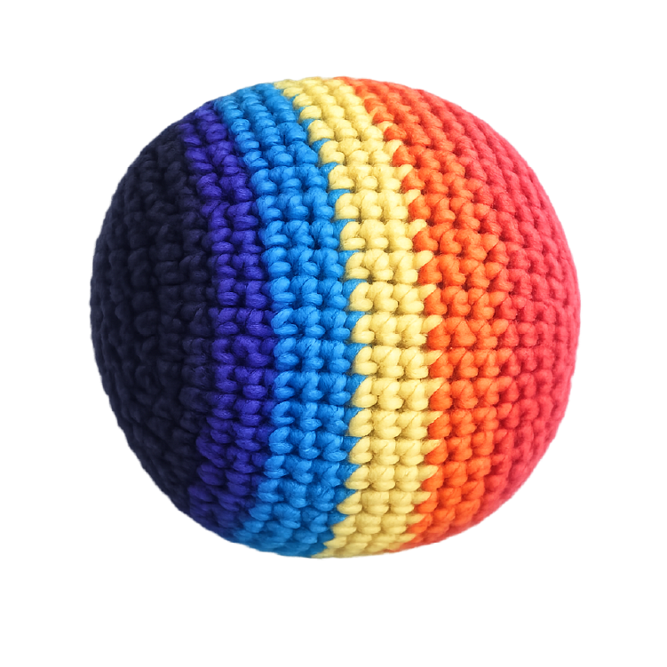 Extreme Retro Hand-Knitted Kick Pouch Footbag - 12/Display: Wholesale Price