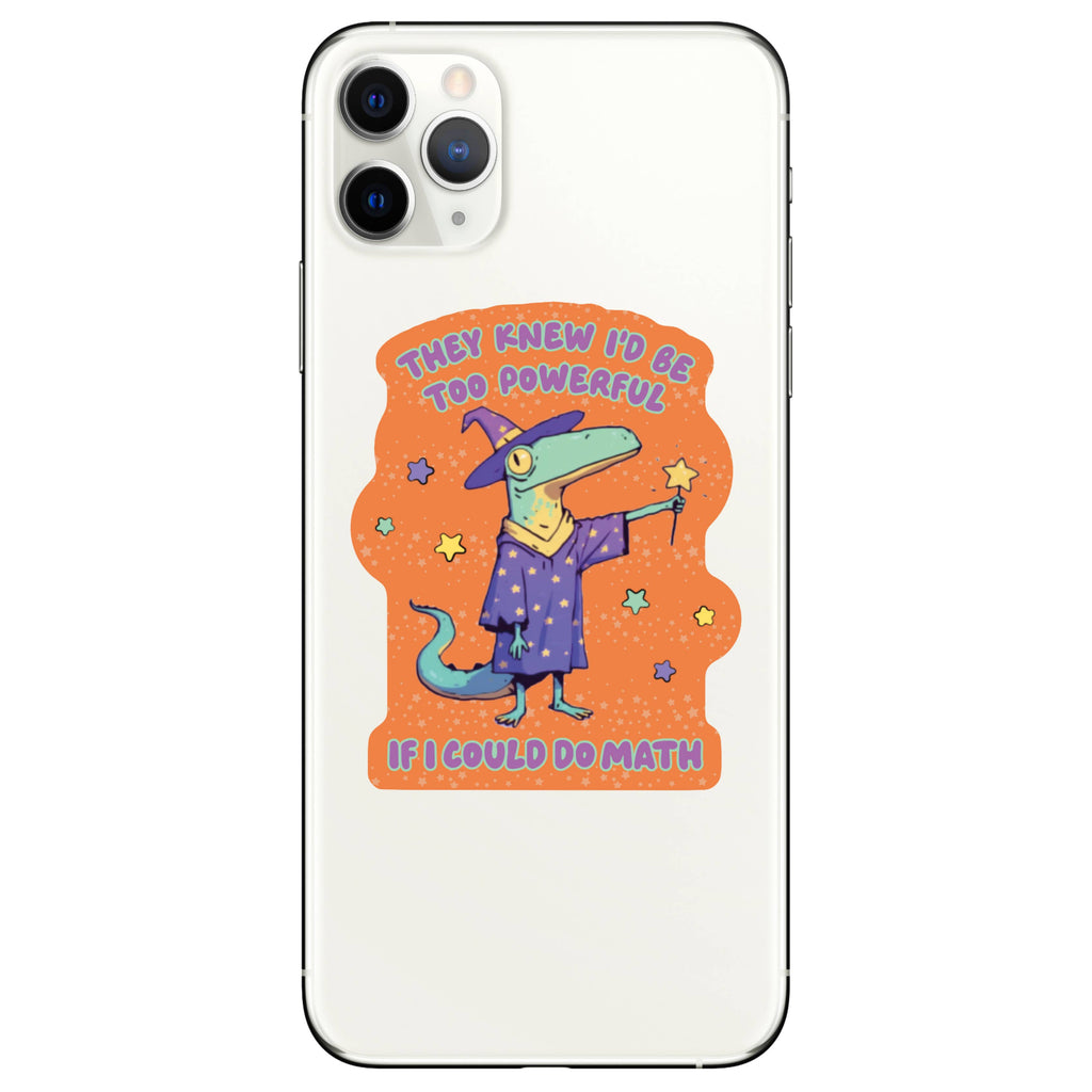 Math Wizard Lizard Funny High Quality Vinyl Sticker