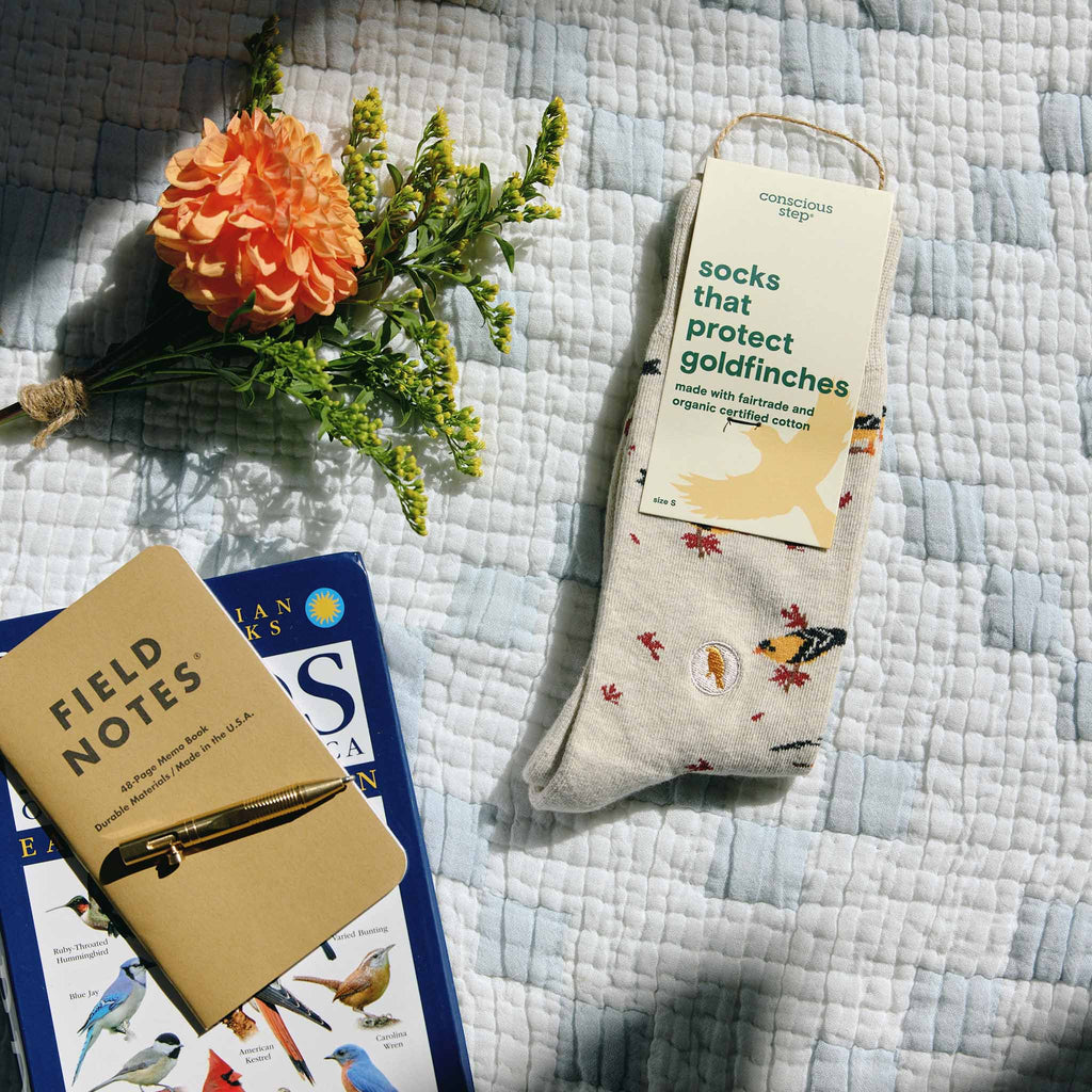 Socks that Protect Goldfinches  | Gifts for Bird Watchers: Medium