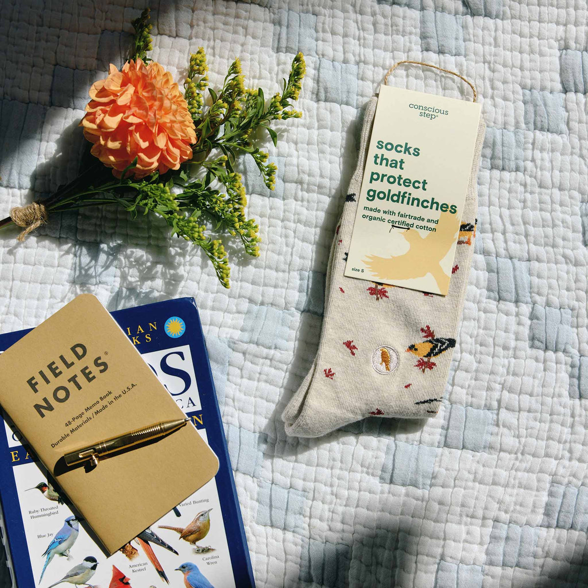 Socks that Protect Goldfinches  | Gifts for Bird Watchers: Medium