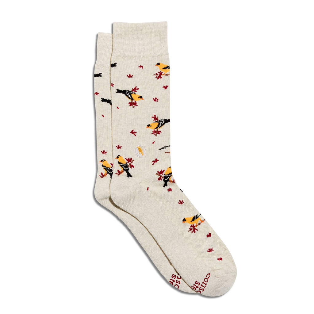 Socks that Protect Goldfinches  | Gifts for Bird Watchers: Medium