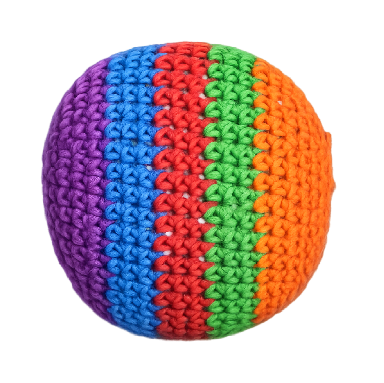 Extreme Retro Hand-Knitted Kick Pouch Footbag - 12/Display: Wholesale Price