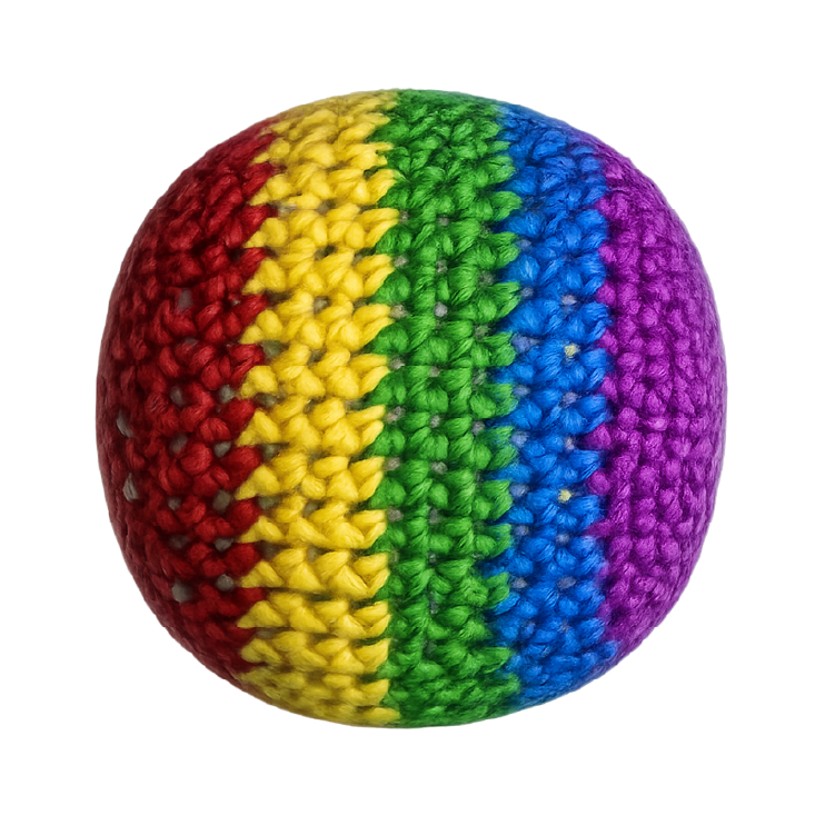 Extreme Retro Hand-Knitted Kick Pouch Footbag - 12/Display: Wholesale Price