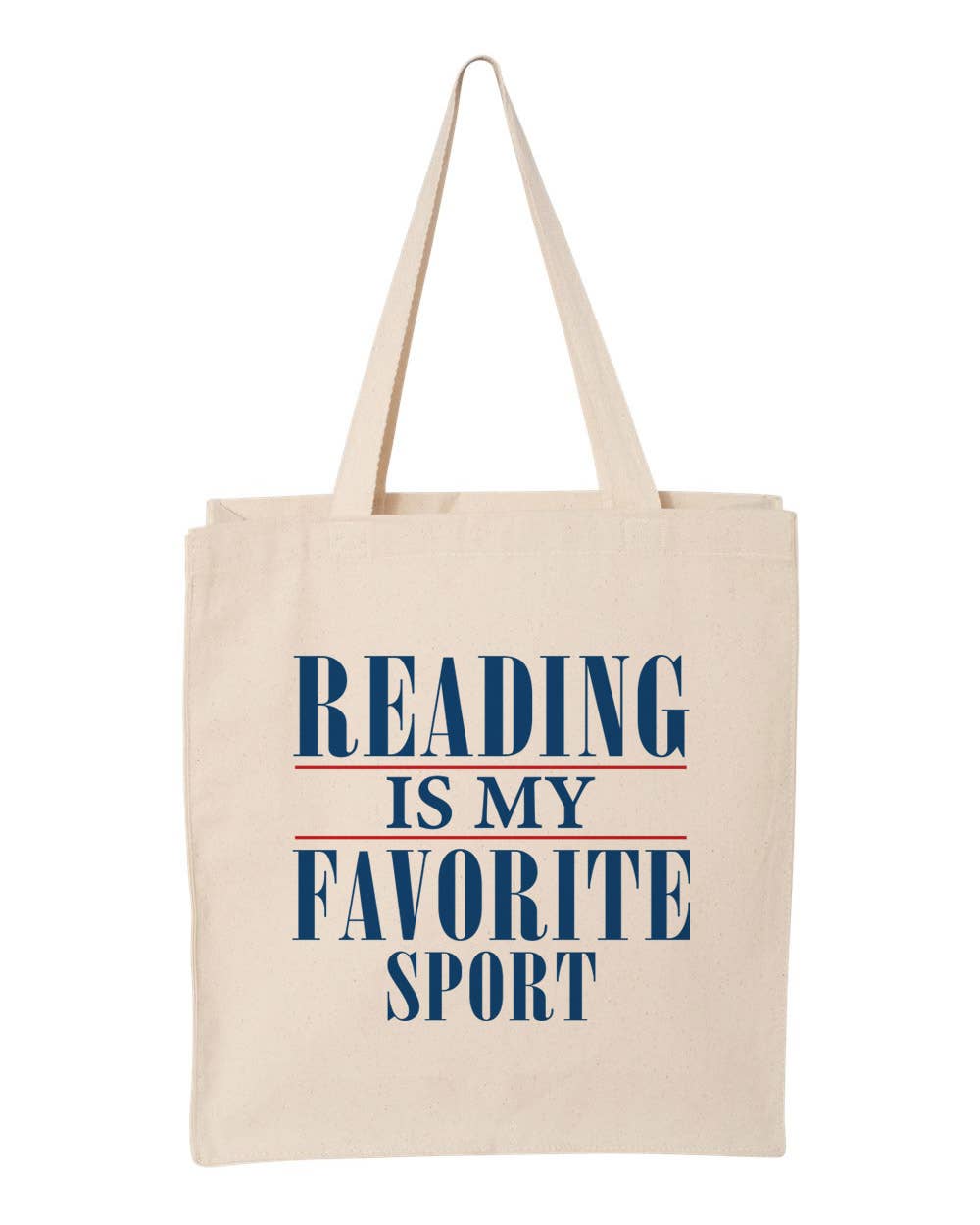 Reading Is My Favorite Sport Book Lover Canvas Tote Bag