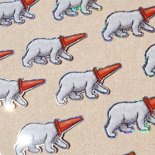 "Momota" Glitter Sticker