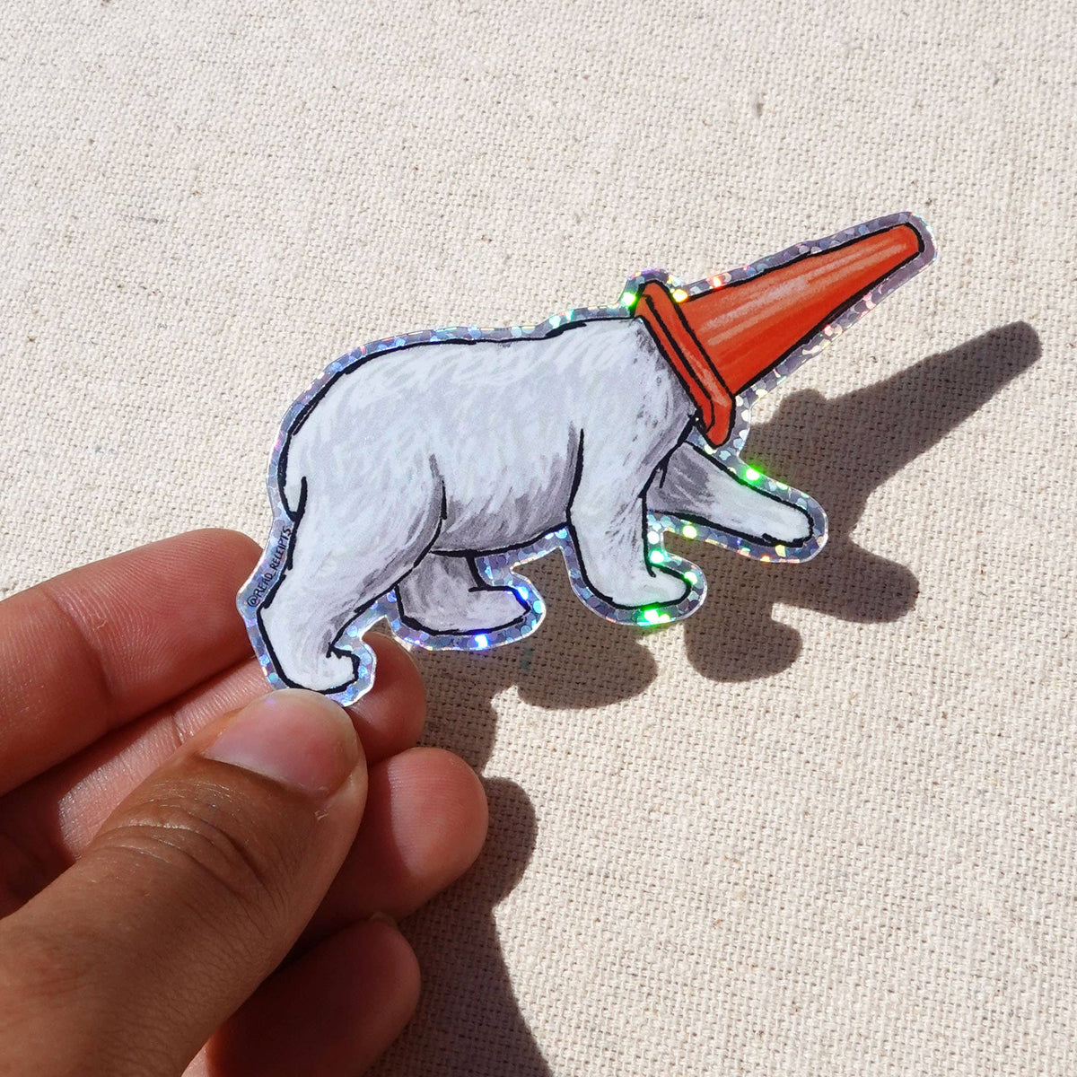 "Momota" Glitter Sticker