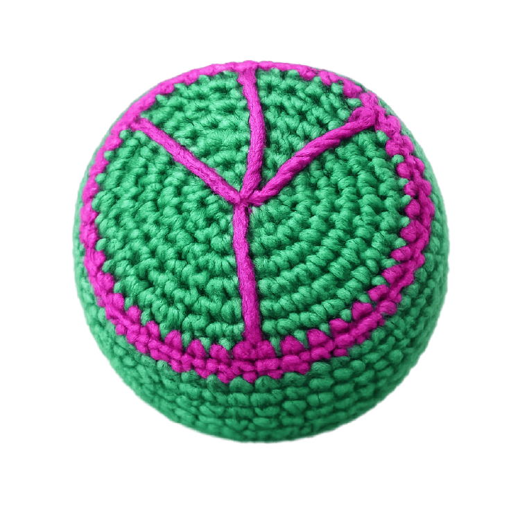 Extreme Retro Hand-Knitted Kick Pouch Footbag - 12/Display: Wholesale Price
