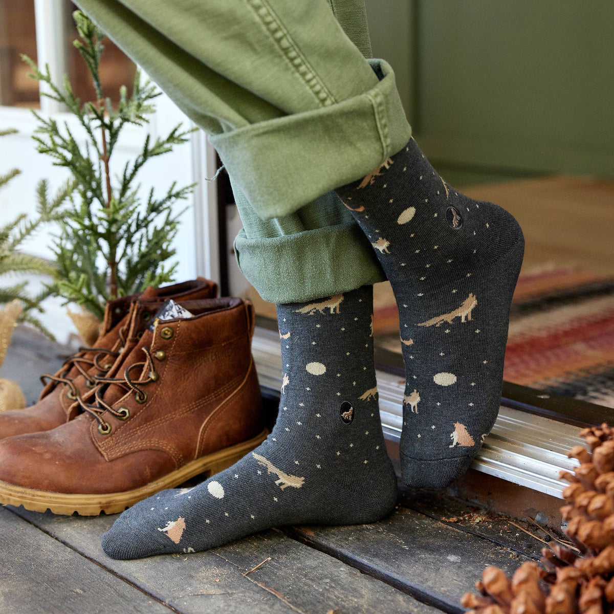 Socks that Protect Wolves | Outdoorsy Gifts: Medium