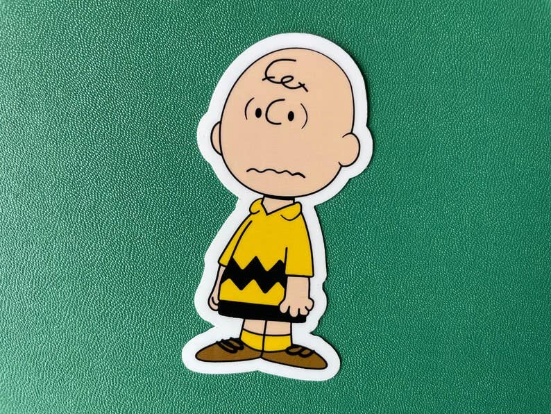 Charlie Brown Sticker - Peanut gang sticker - waterproof -