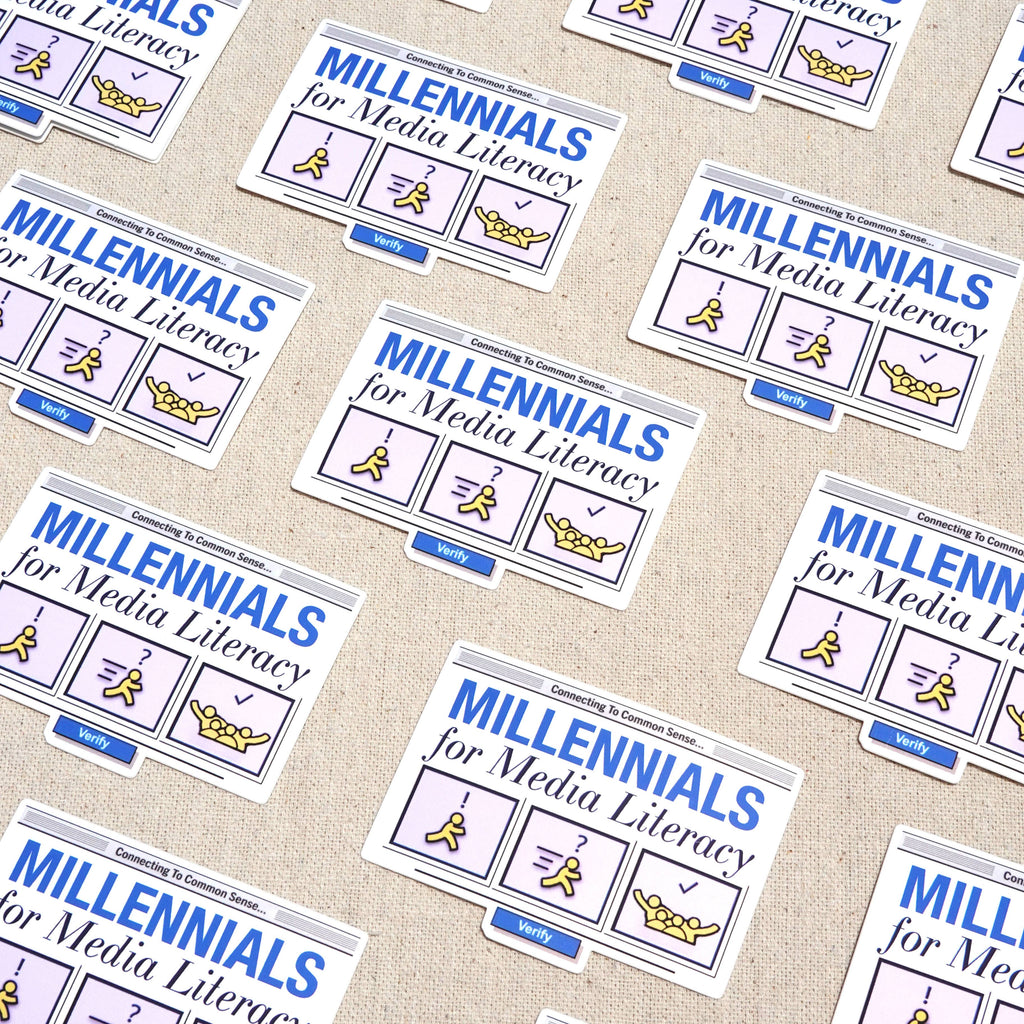 "Millennials for Media Literacy Sticker