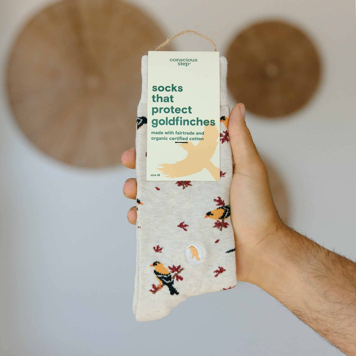 Socks that Protect Goldfinches  | Gifts for Bird Watchers: Medium